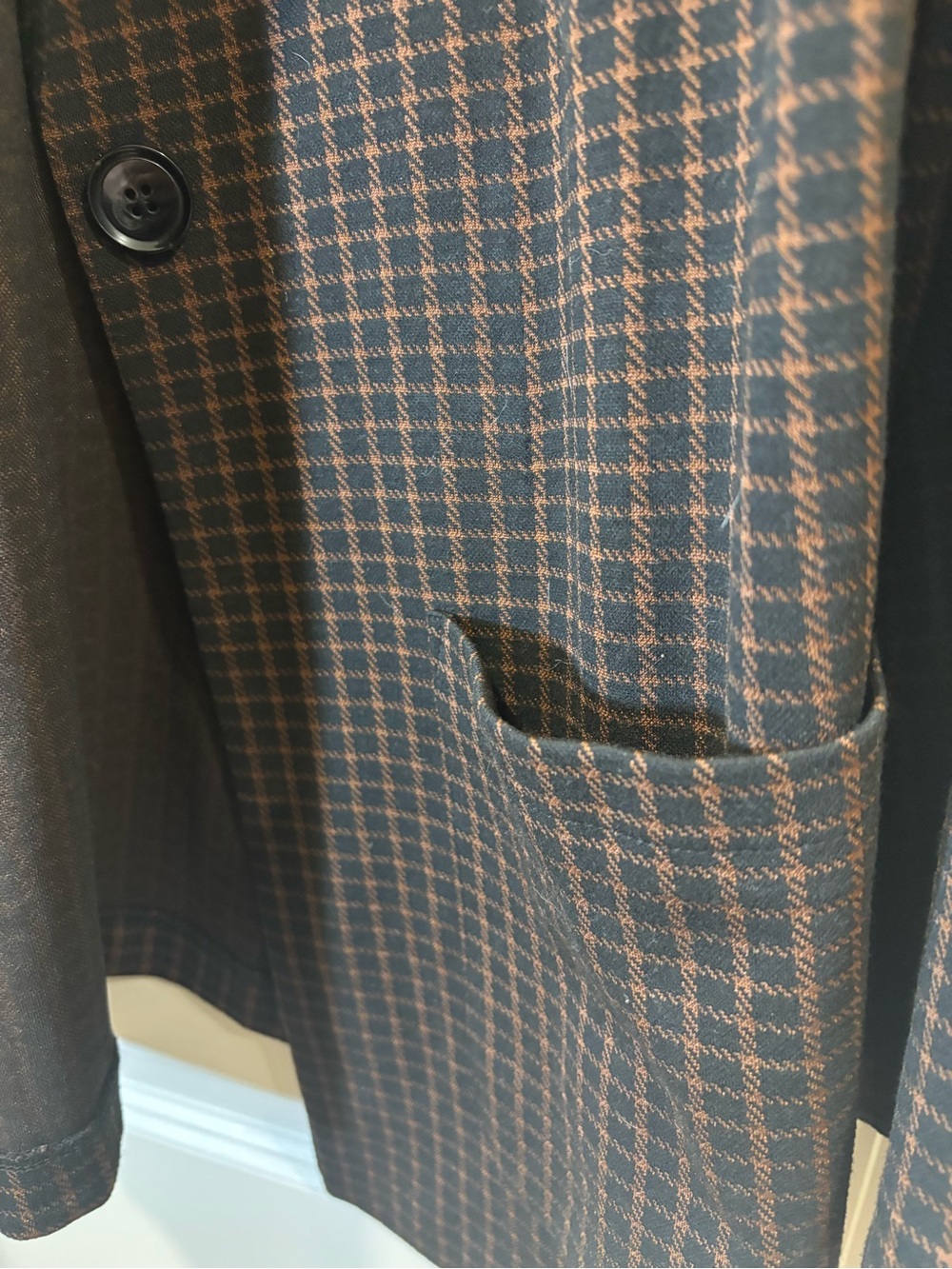 Sanctuary Brown and Black Checked Blazer Jacket - Picture 5 of 5